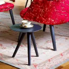 Kulatý konferenční stolek z černě šedého lakovaného dřeva vyrobený v Itálii - Stuttgart Viadurini