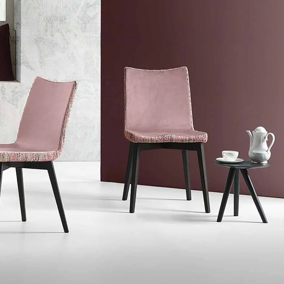 Kulatý konferenční stolek z černě šedého lakovaného dřeva vyrobený v Itálii - Stuttgart Viadurini