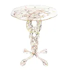 Kulatý průhledný konferenční stolek z plexiskla a barevná deska - fosfor Viadurini