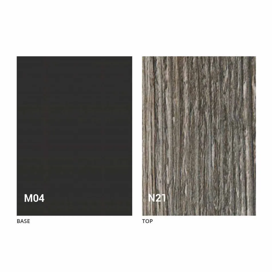 Transformovatelný konferenční stolek ze dřeva a oceli vyrobený v Itálii - Demetro Viadurini