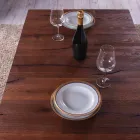 Transformovatelný konferenční stolek ze dřeva a kovu vyrobený v Itálii - Patroclus Viadurini