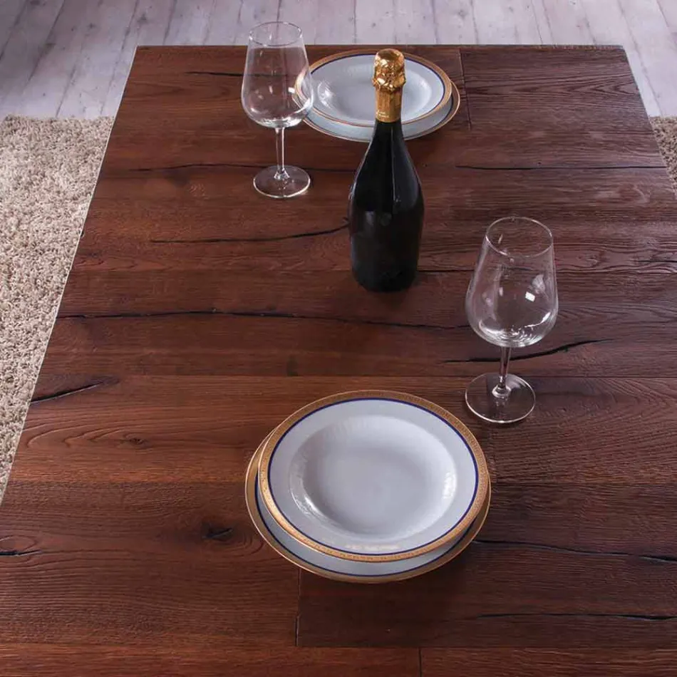 Transformovatelný konferenční stolek ze dřeva a kovu vyrobený v Itálii - Patroclus Viadurini