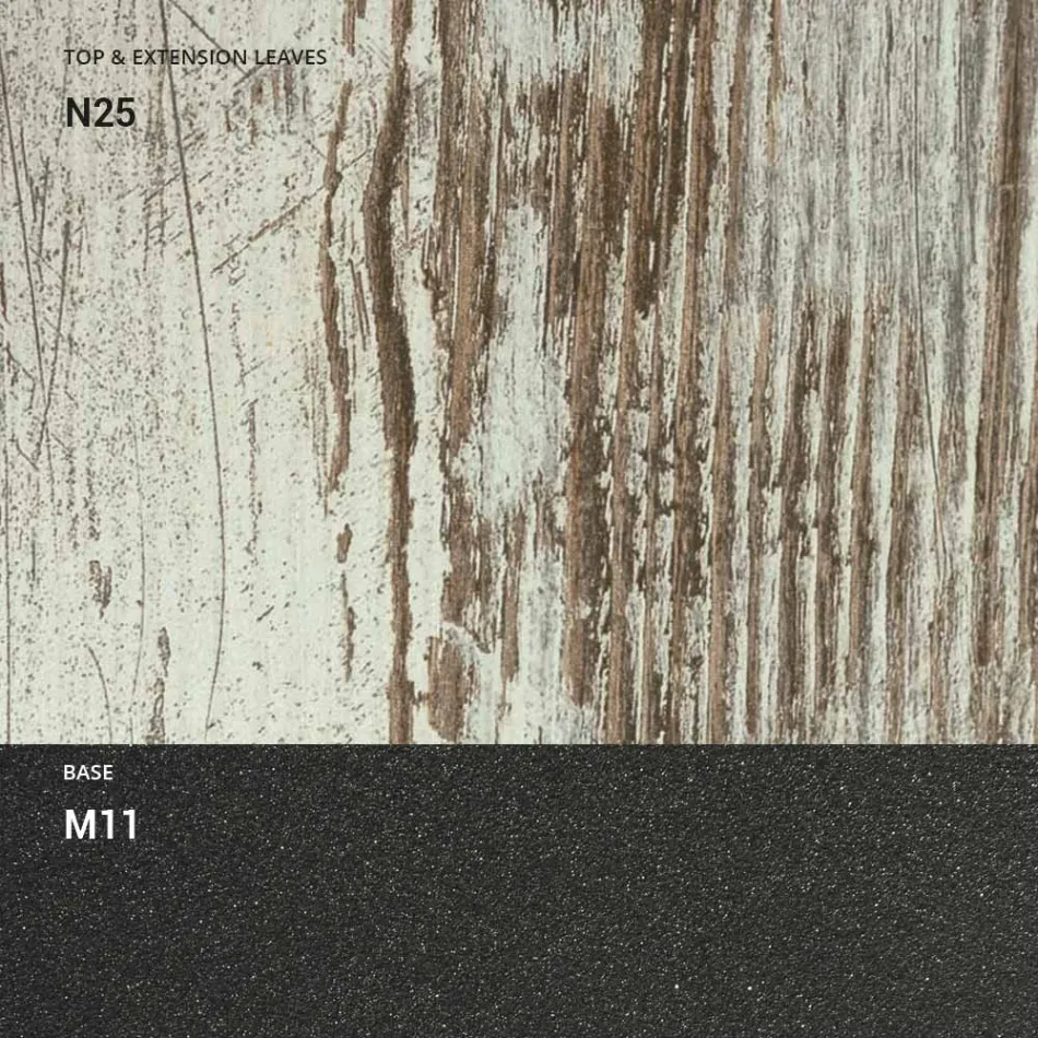 Transformovatelný konferenční stolek ze dřeva a kovu, vyrobený v Itálii - Sanrocco Viadurini