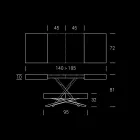 Transformovatelný konferenční stolek ze dřeva a kovu, vyrobený v Itálii - Sanrocco Viadurini