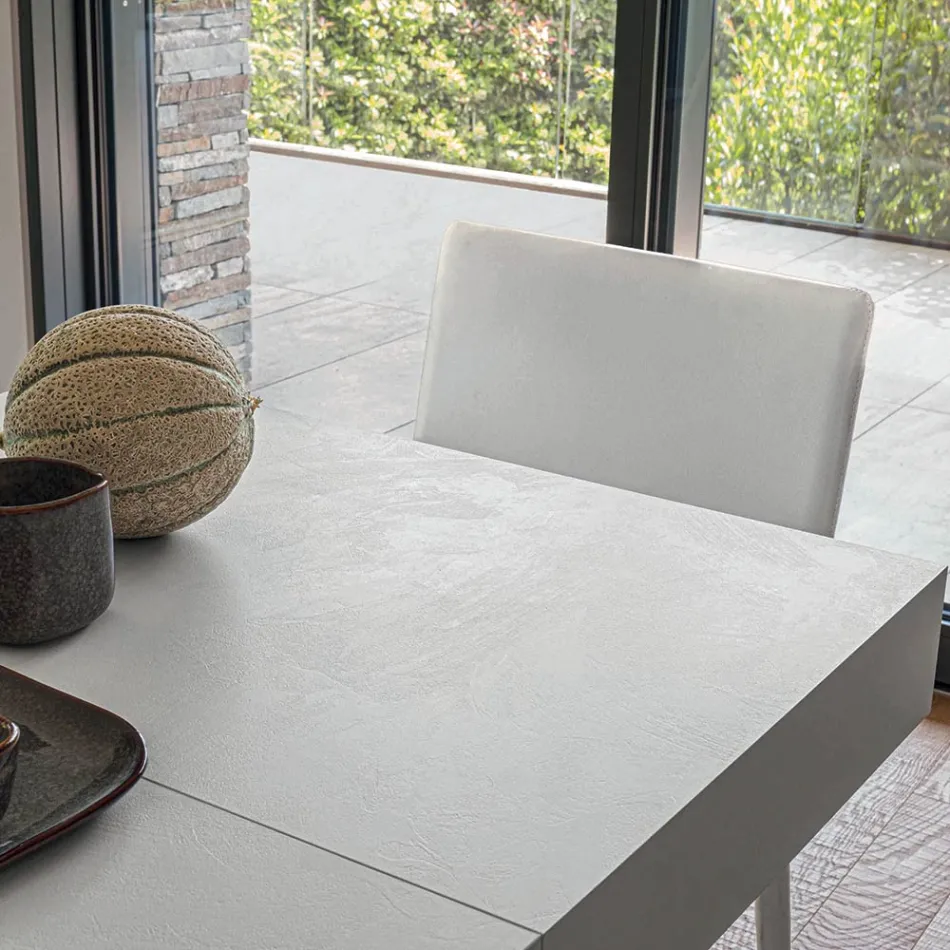 Transformovatelný konferenční stolek ze dřeva a kovu, vyrobený v Itálii - Sanrocco Viadurini