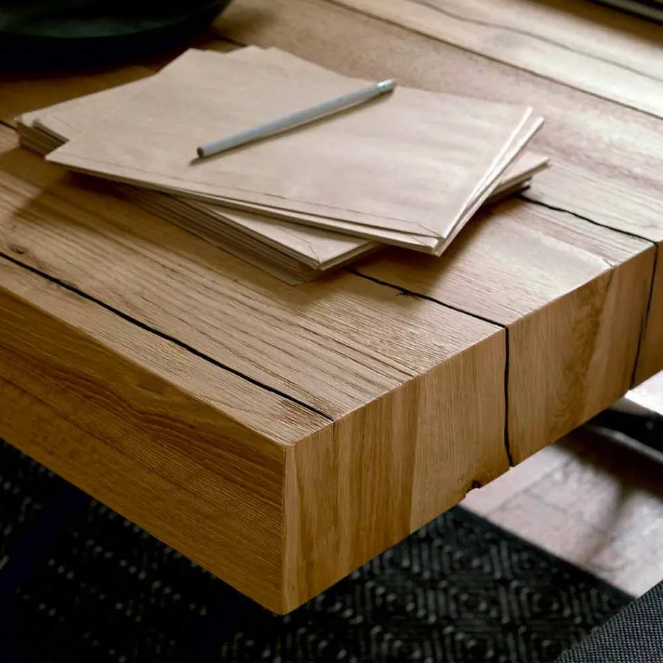 Transformovatelný konferenční stolek z masivního dřeva vyrobený v Itálii - Trabucco Viadurini