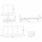 Transformovatelný konferenční stolek z masivního dřeva vyrobený v Itálii - Trabucco Viadurini