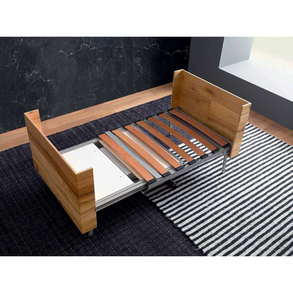 Transformovatelný konferenční stolek z masivního dřeva vyrobený v Itálii - Trabucco Viadurini