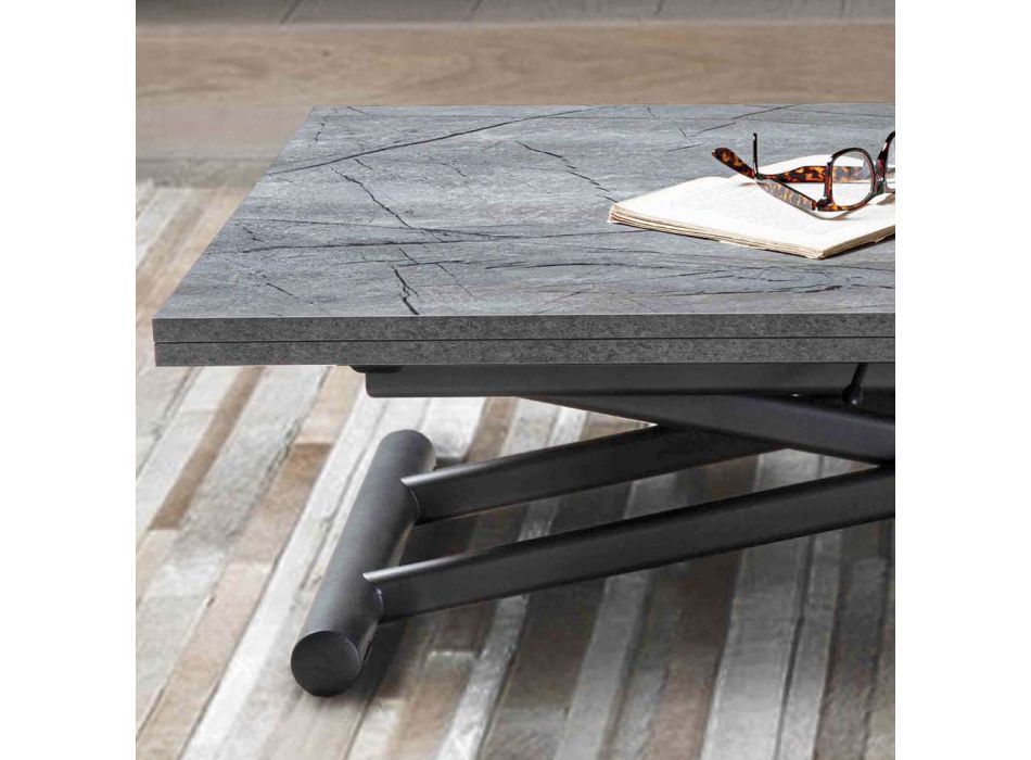Transformovatelný kovový konferenční stolek s melaminovou deskou - Sandero Viadurini