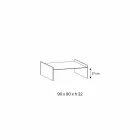 Extra čirý skleněný konferenční stolek se zkosením Made in Italy - Imperative Viadurini