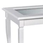 Konferenční stolek do obývacího pokoje se skleněnou nástěnkou Made in Italy - Demetra Viadurini