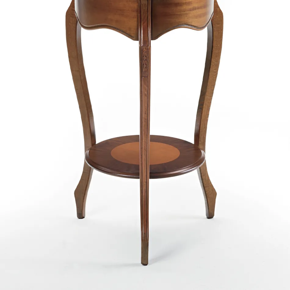 Konferenční stolek do obývacího pokoje s patinovanou třešňovou vložkou Made in Italy - Irno Viadurini