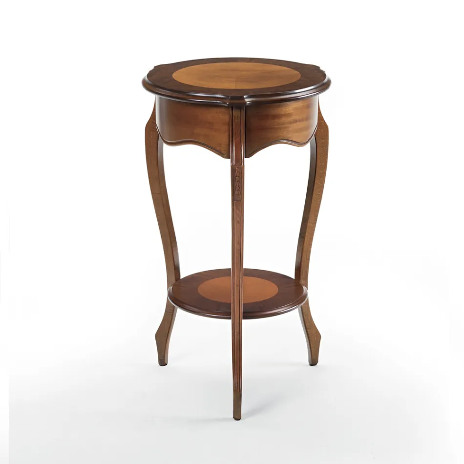 Konferenční stolek do obývacího pokoje s patinovanou třešňovou vložkou Made in Italy - Irno Viadurini