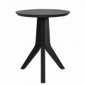 Konferenční stolek z černého lakovaného dřeva v moderním kulatém designu - Sperone