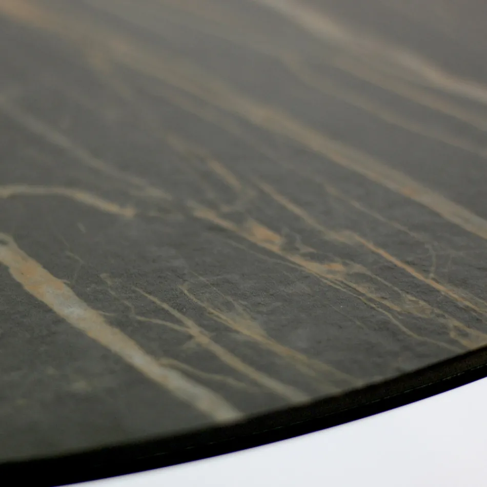 Konferenční stolek z oceli a porcelánové kameniny Made in Italy - Aspira Viadurini