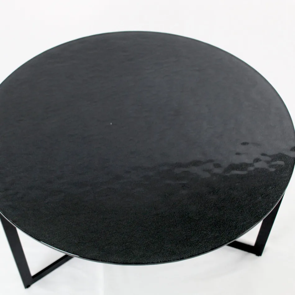 Konferenční stolek z oceli a skla Made in Italy - Aspira Viadurini