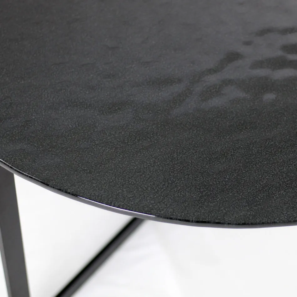 Konferenční stolek z oceli a skla Made in Italy - Aspira Viadurini