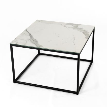 Kameninový a ocelový konferenční stolek Made in Italy - Birba Viadurini