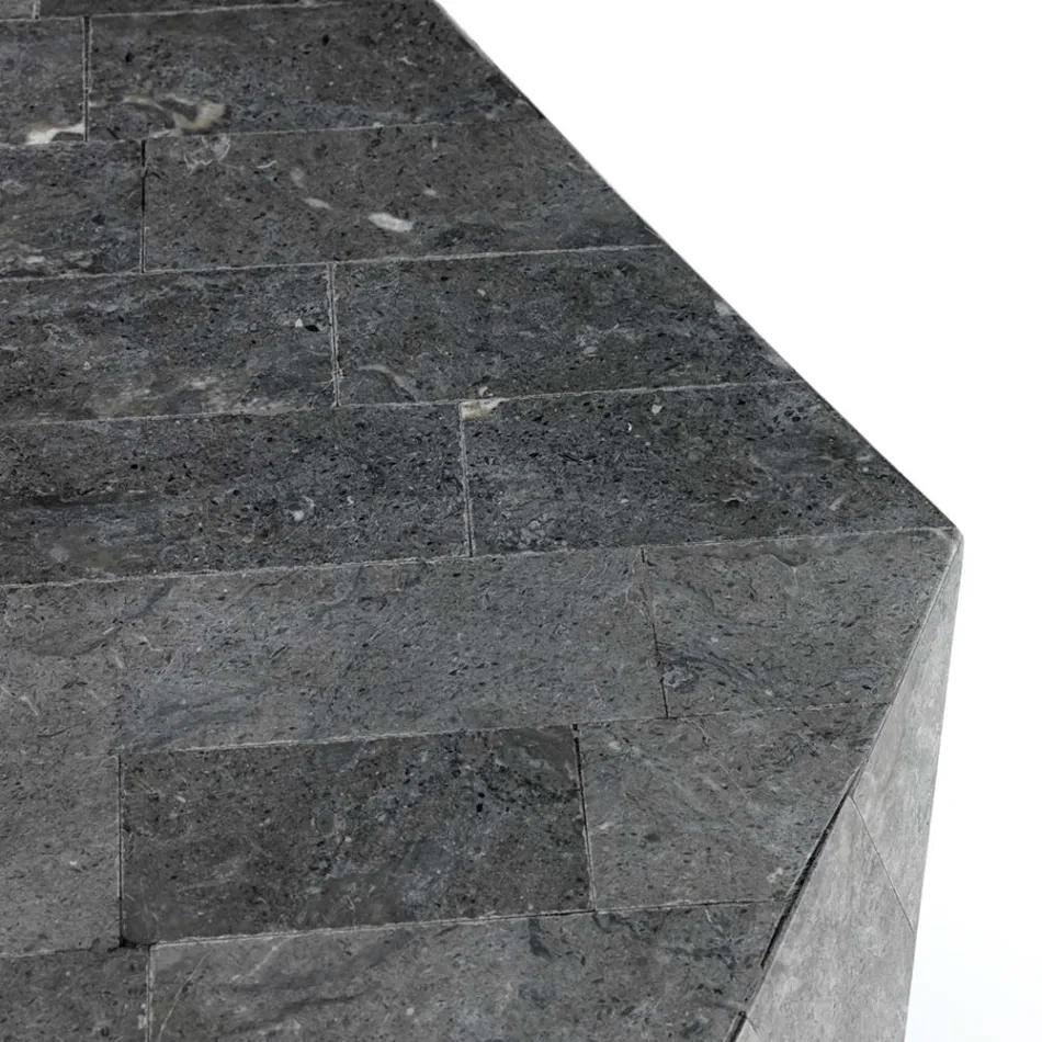 Konferenční stolek do obývacího pokoje celý z fosilního kamene různé povrchové úpravy – vzduch Viadurini