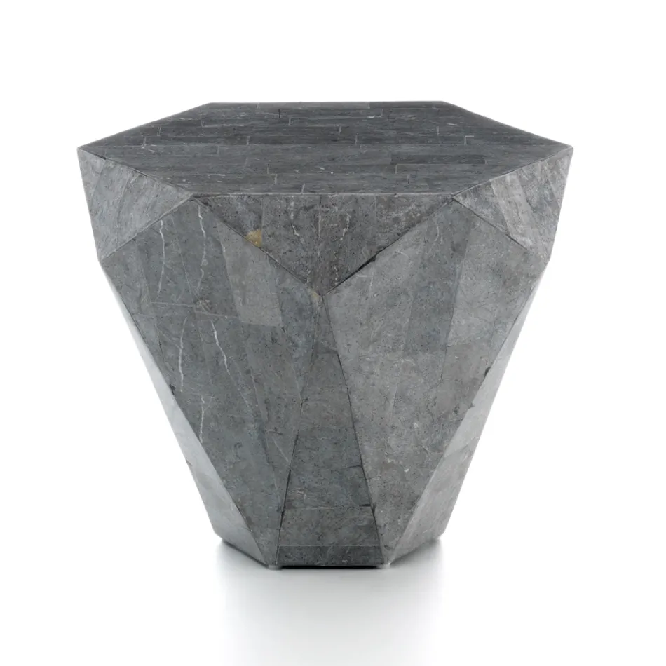 Konferenční stolek do obývacího pokoje celý z fosilního kamene různé povrchové úpravy – vzduch Viadurini