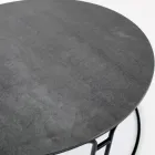 Konferenční stolek kulatá deska a základna Made in Italy - Tullia Viadurini