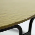 Konferenční stolek se skleněnou deskou a kulatou základnou Made in Italy - Tullia Viadurini