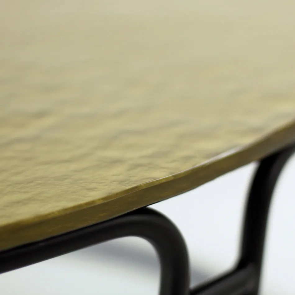 Konferenční stolek se skleněnou deskou a kulatou základnou Made in Italy - Tullia Viadurini