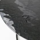 Konferenční stolek se skleněnou deskou a kulatou základnou Made in Italy - Tullia Viadurini