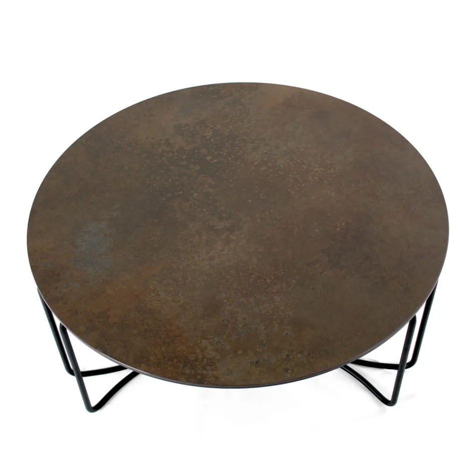 Kulatý konferenční stolek se 3 půlměsíci vyrobenou v Itálii - Arepa Viadurini