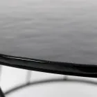 Kulatý konferenční stolek z oceli a skla Made in Italy - Alisea Viadurini