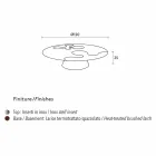 Tabulka moderní design v modřínového dřeva s ocelí vloží Giglio Viadurini