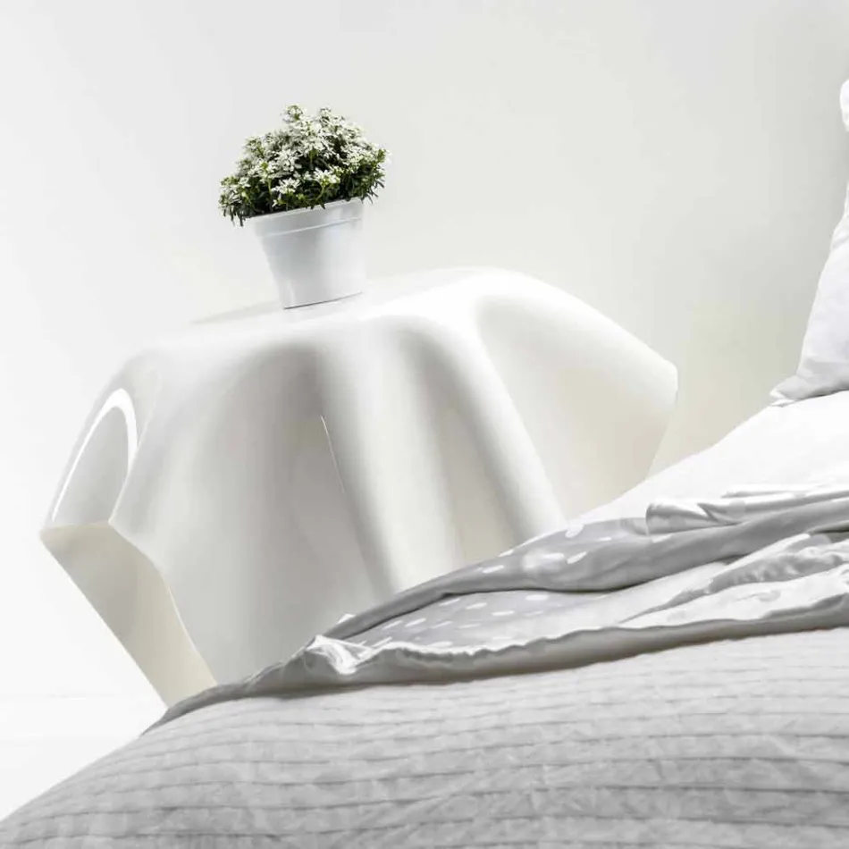 Tabulka moderní design v bílé plexiskla Eight, made in Italy Viadurini