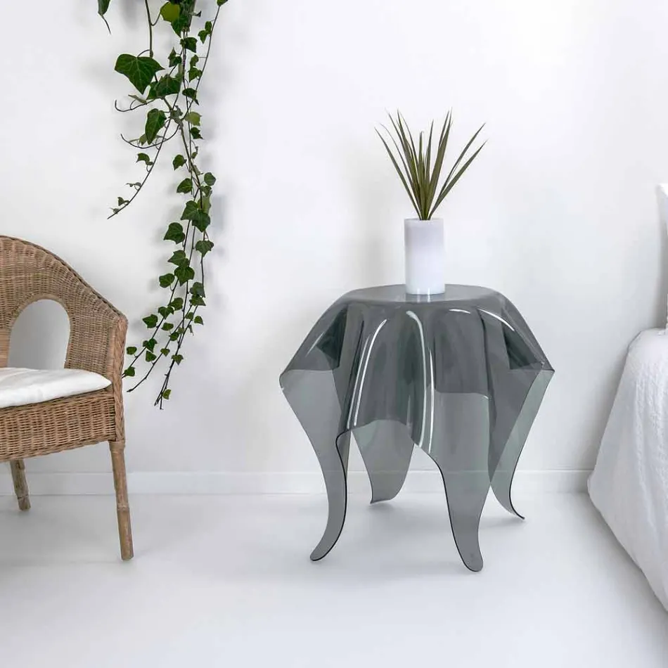 Tabulka moderní design uzeným plexiskla Eight, made in Italy Viadurini