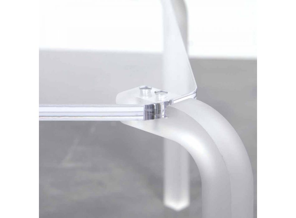 Moderní stůl čtvercový top design, transparentní akryl Zury Viadurini