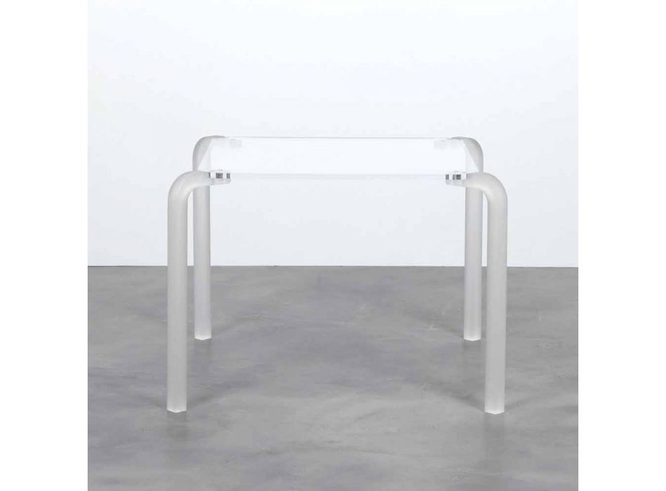 Moderní stůl čtvercový top design, transparentní akryl Zury Viadurini