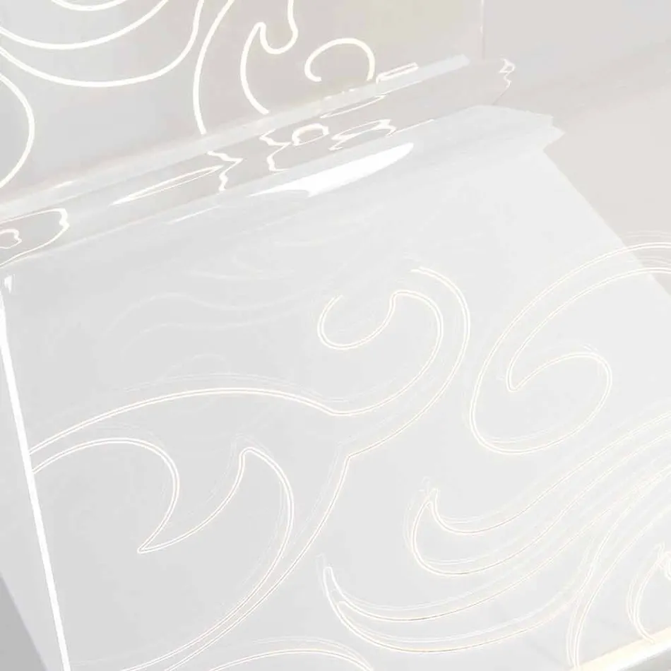 Designový plexisklový konferenční stolek s LED světlem vyrobeným v Itálii, Chiusi Viadurini