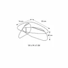 Designový stolek v průhledném, uzeném a leptaném skle Vyrobeno v Itálii - Tac Tac Viadurini