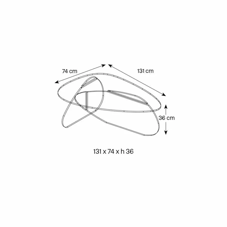 Designový stolek v průhledném, uzeném a leptaném skle Vyrobeno v Itálii - Tac Tac Viadurini