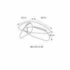 Designový stolek v průhledném, uzeném a leptaném skle Vyrobeno v Itálii - Tac Tac Viadurini