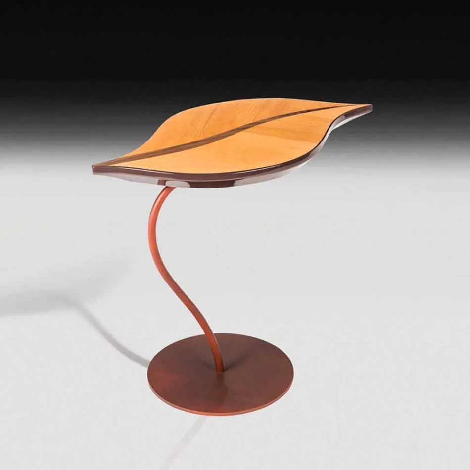 Konferenční stolek v dubové služby a nohy v Adam Steel Viadurini