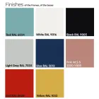 Kulatý venkovní konferenční stolek z HPL s kovovou základnou Made in Italy - Makino Viadurini