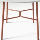 Kulatý venkovní konferenční stolek z HPL s kovovou základnou Made in Italy - Makino Viadurini