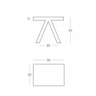 Slide Toy vnitřní barevný geometrický konferenční stolek vyrobený v Itálii Viadurini