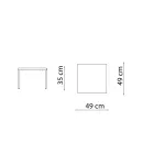 Stohovatelný zahradní konferenční stolek z pozinkované oceli Made in Italy - Aberdeen Viadurini