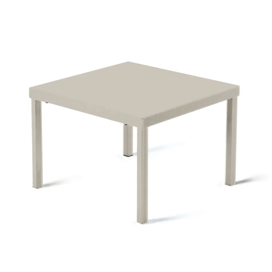 Stohovatelný zahradní konferenční stolek z pozinkované oceli Made in Italy - Aberdeen Viadurini