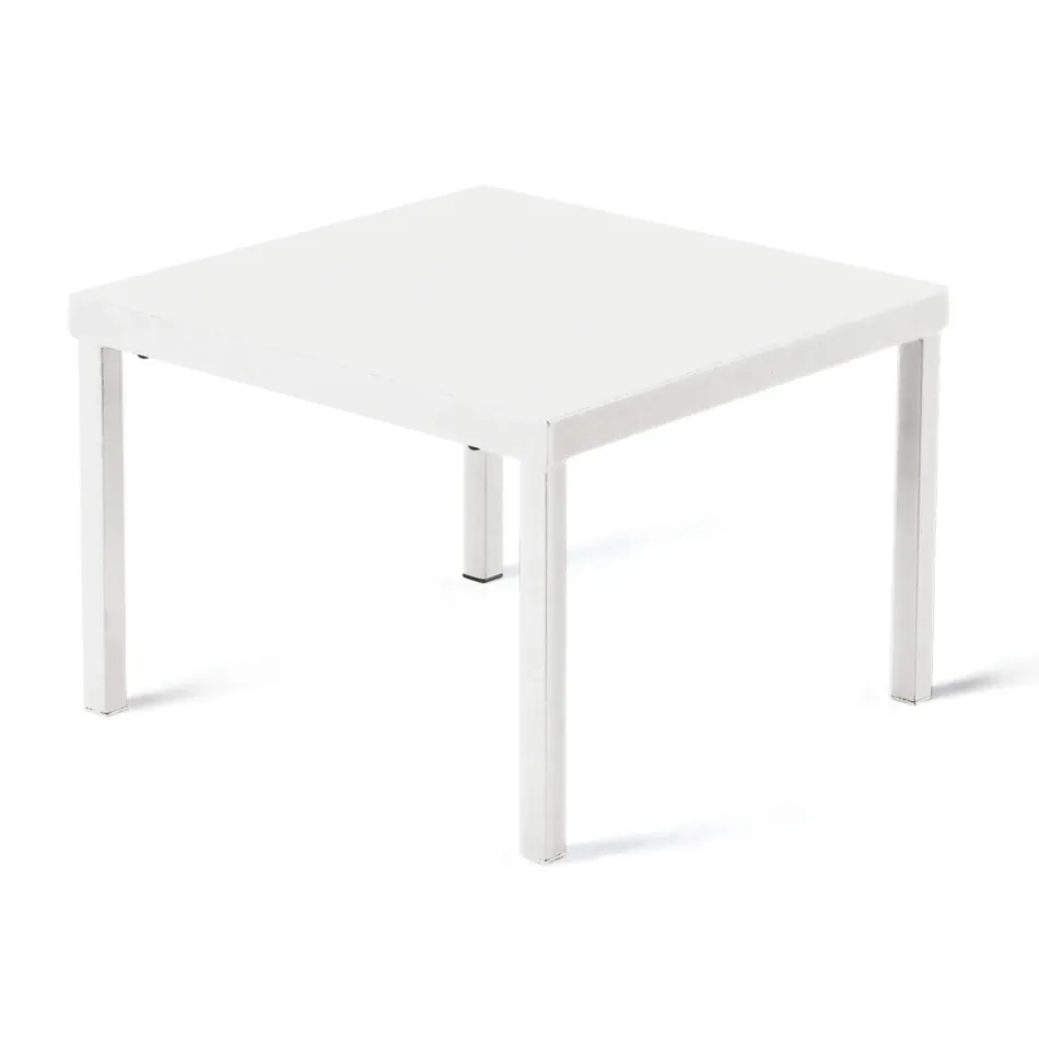 Stohovatelný zahradní konferenční stolek z pozinkované oceli Made in Italy - Aberdeen Viadurini