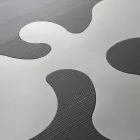 Černý lakovaný modřínový konferenční stolek s vložkami z nerezové saténové oceli - Vergine Viadurini