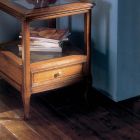 Bassano Francia dřevěný konferenční stolek se skleněnou deskou Made in Italy - Patecati Viadurini