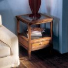 Bassano Francia dřevěný konferenční stolek se skleněnou deskou Made in Italy - Patecati Viadurini