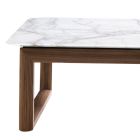 Grilli York design dřevěný a mramorový konferenční stolek vyrobený v Itálii Viadurini